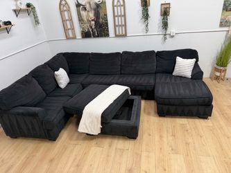 Navy Sectional Couch - Free Delivery