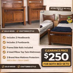 Twin Beds Moving Sale