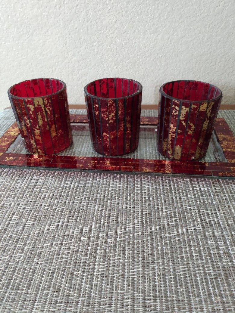 4 Piece Votive Candle Holders Set