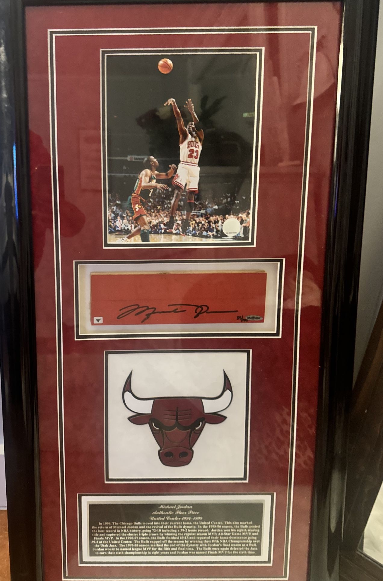Upper Deck Michael Jordan Autographed Chicago Bulls Game Used Floor