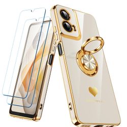 Nonional for Motorola Moto G 5G 2024 Case with 2 Pack Screen Protector