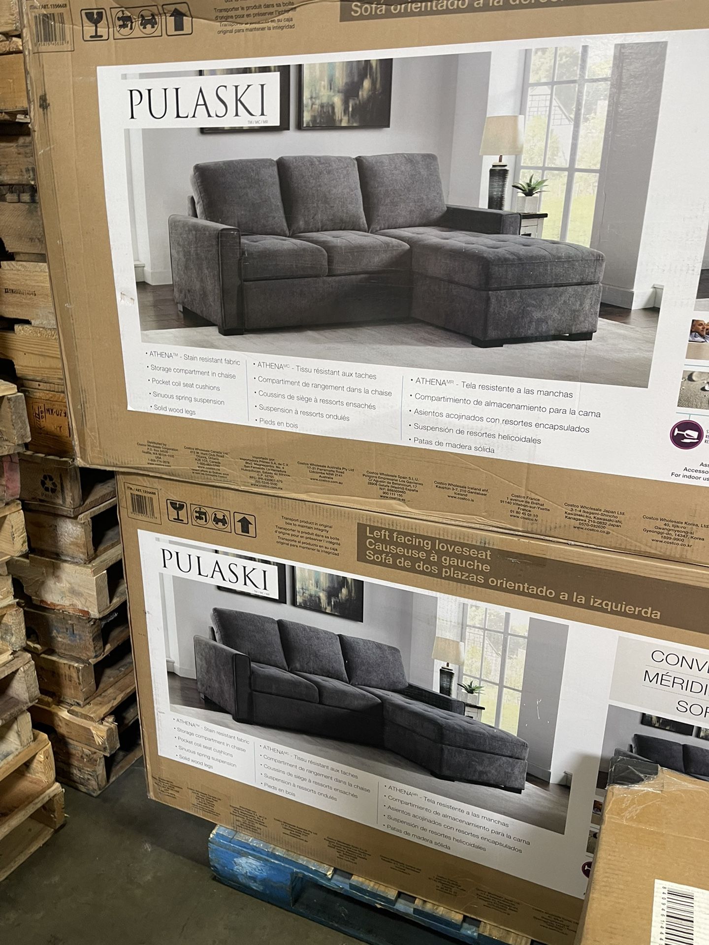 Sleeper Sofa With Storage Chaise / Brand New Never Used