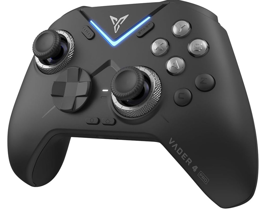 FLYDIGI Vader 4 Pro PC Controller Force Adjustment Lever Joystick Hall & Micro 2-in-1 Triggers 1000Hz Report Rate Stereo Vibration 800mAh Multi-Platfo
