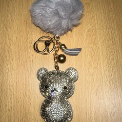 Rhinestones Teddy Bear Key Chains 