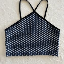 Zara Halter Printed Crop Top