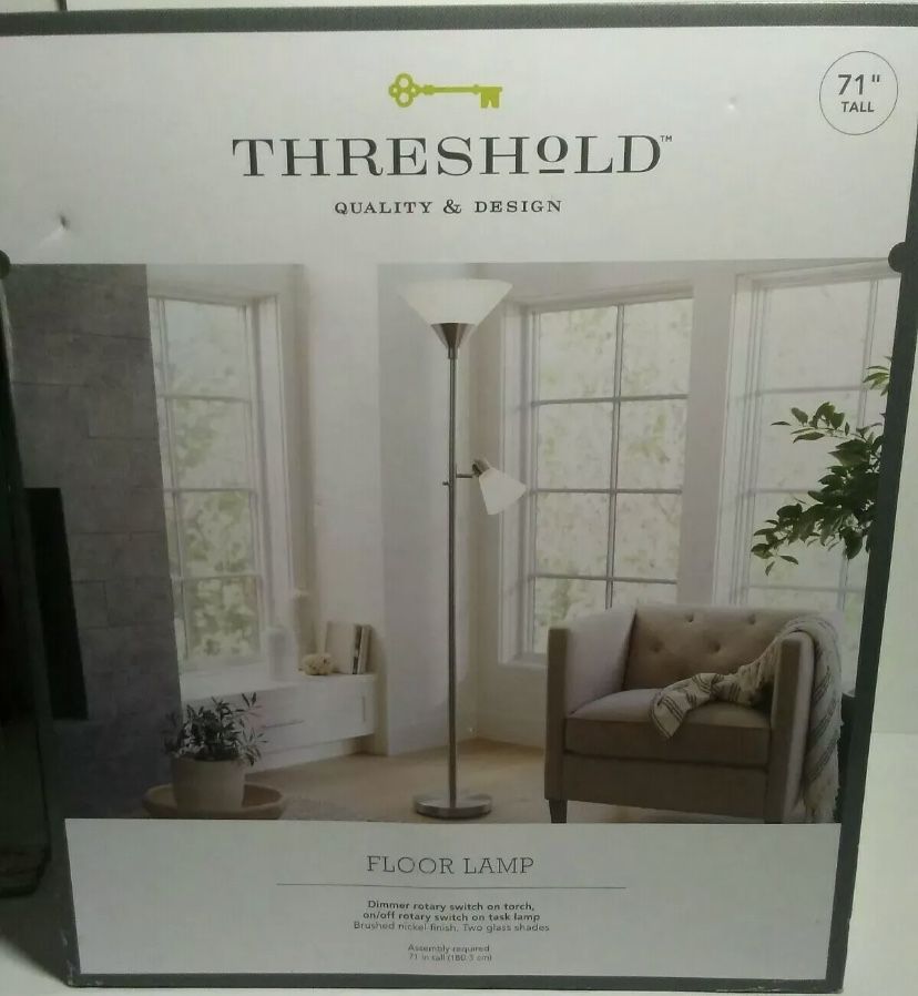 New Threshold 71” Interior Floor Lamp Lighting Open box