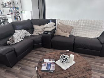 Free leather sofa reclinable