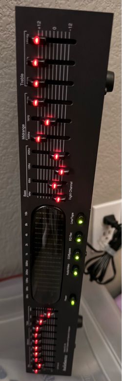 AudioSource EQ 100 Black 10-Band Stereo Graphic Equalizer Spectrum Analyzer