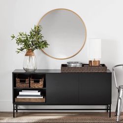 NEW Open Shelf Storage Console Table, TV Stand, (52” x 16” x  24”) L x W x H