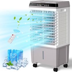 Brand New LifePlus Evaporative Air Cooler, 1800CFM Windowless Air Conditioner Portable for Large Room Commercial Garage Outdoor, 3 In 1 Swamp Cooler w