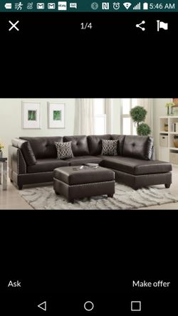 Sectional sofa with ottoman in offer