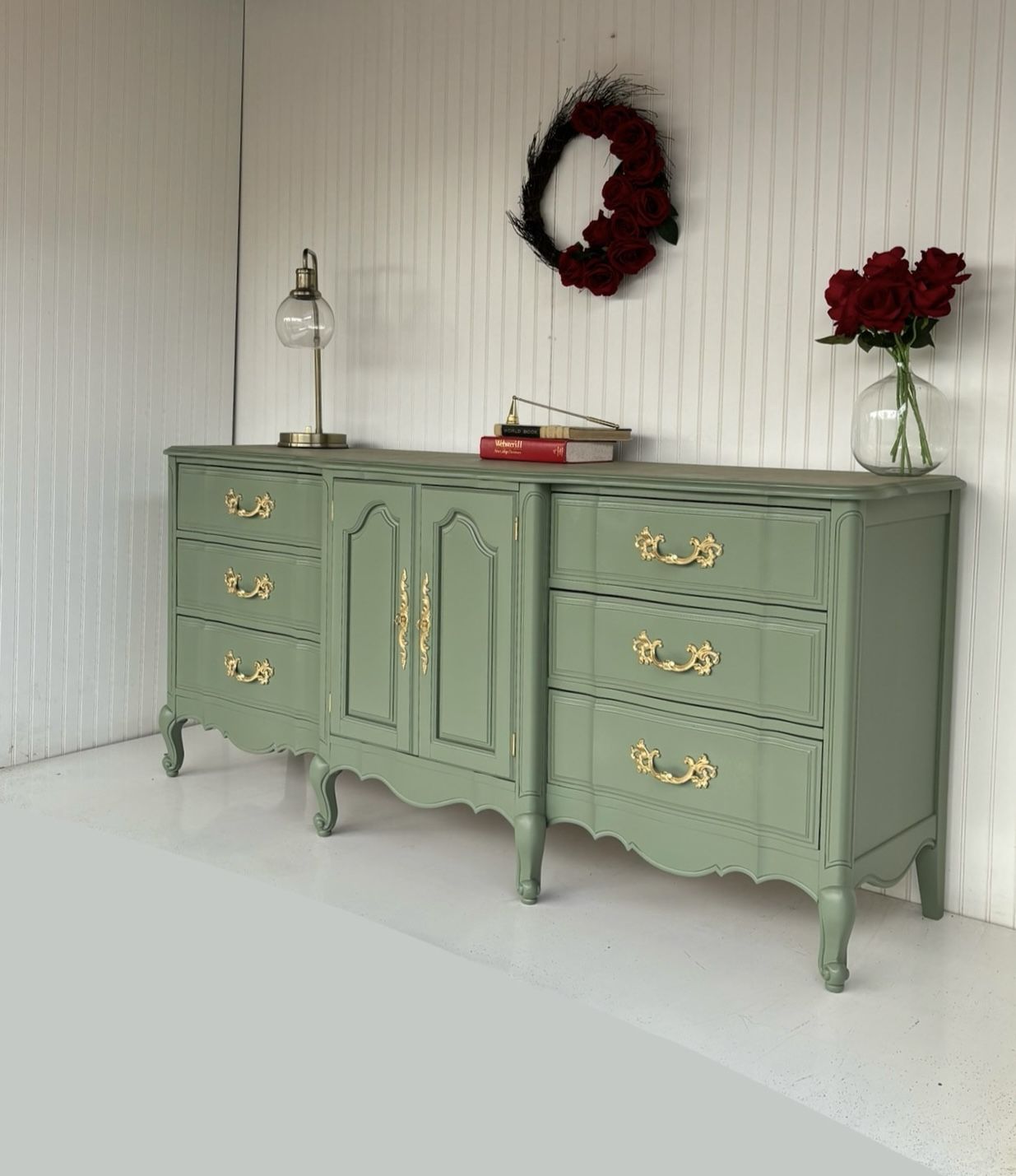 Sage Green Dresser - Bedroom Set - Dresser Set  - Sideboard - Buffet - Entertainment Center
