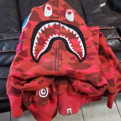 Bape hoodie red sales camo