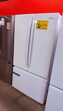 WHITE THREE DOOR REFRIGERATORS NEW OPEN BOX