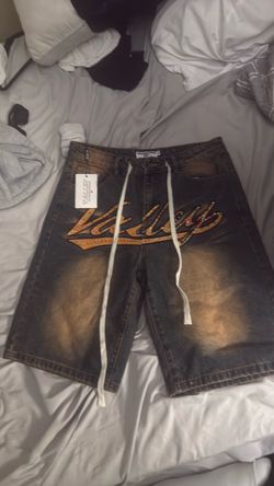 Valley Denim Shorts with Embroidered Logo