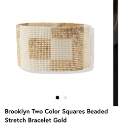 Gold and cream bracelet 