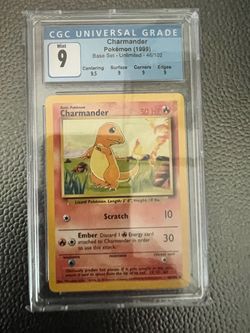 1999 Pokemon Game Base Set Unlimited Charmander #46 46/102 CGC 9 MINT