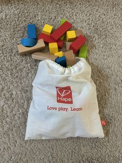 Hape Wooden Wood Toy Building Blocks