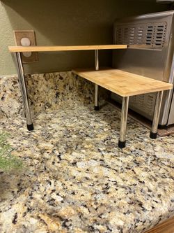 Two Level Corner Kitchen/ Bathroom Shelf