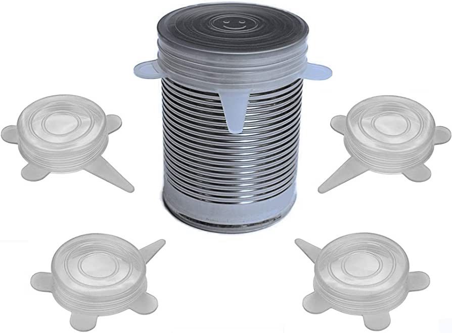 4 Pcs Stretch 4.25” BPA-Free Reusable & Durable Container Lids