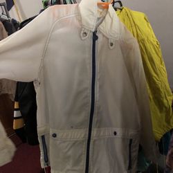 Vintage Clear/white Windbreaker 