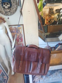 Wilson Leather Briefcase w/ MLB logo