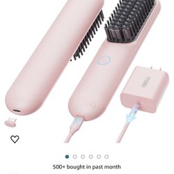 TYMO Cordless Hair Straightener Brush - Porta PRO Portable Straightening Brush for Travel, Mini Ionic Hot Comb Straightener for Women, Lightweight on-