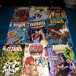 New Teen Titans Lot Of Nine Comics