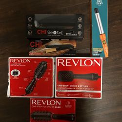 Complete Hair Tool Bundle – CHI, Revlon, Bed Head – Curl, Straighten, Dry & Style!