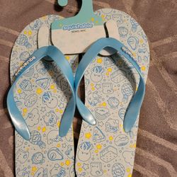 Squishable Blue And Yellow Sandals Size Large 9/10
