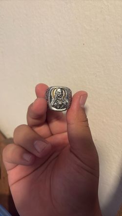 Sterling Silver .925 large Jesus Men’s Ring