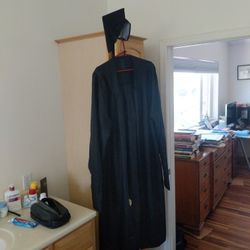 Cap And Gown, Worn Once Black, SDSU Masters