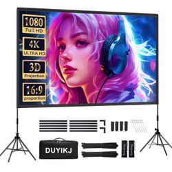 Brand New Unopened Projector Screen With Stand 120” 