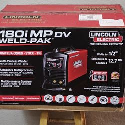 Lincoln Electric 180 Amp Weld-Pak 180i Multi-
Process Stick/MIG/Flux-
Core/TIG, 120V or 230V
Aluminum Welder Brand New 