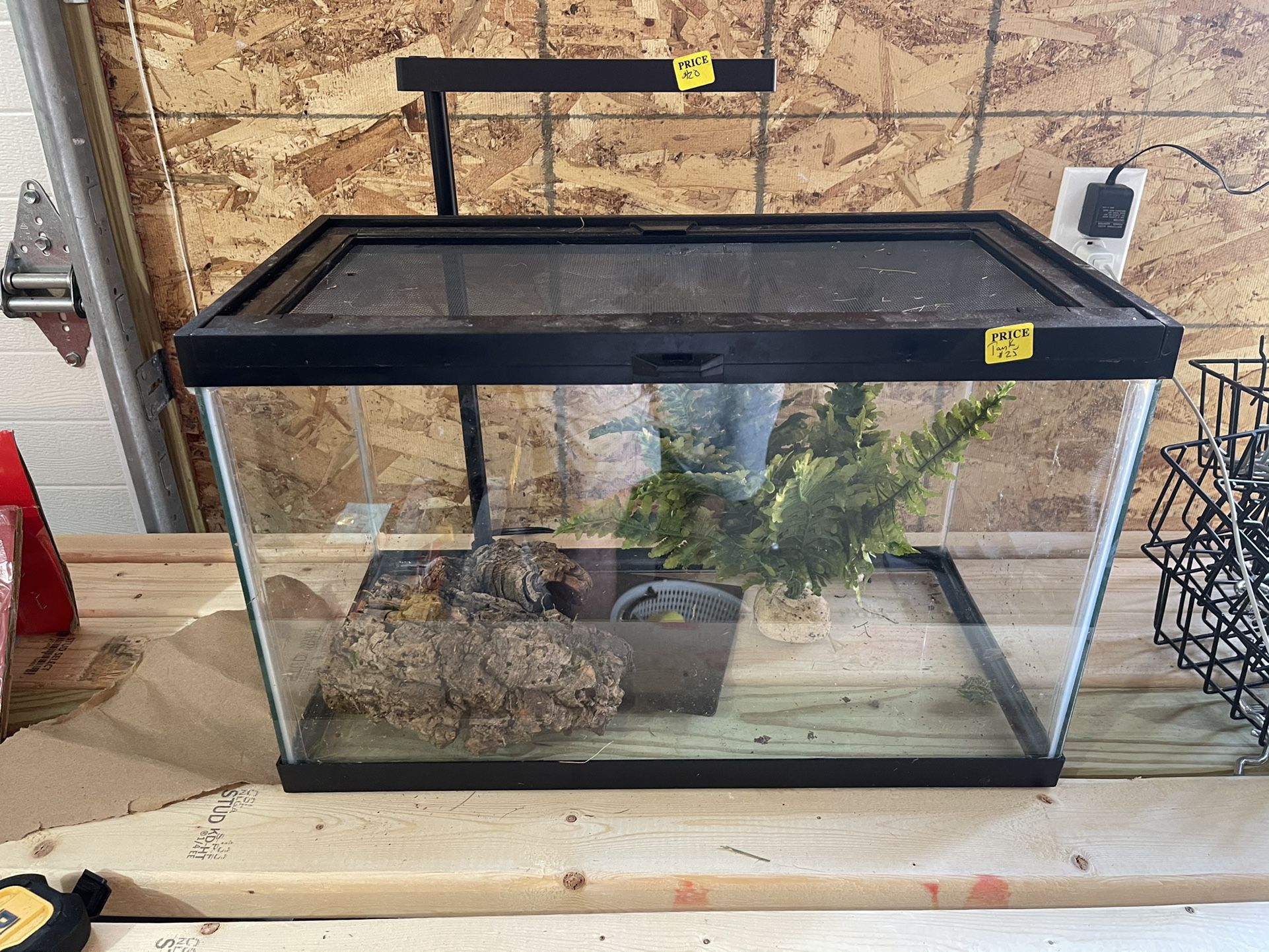 5 Gallon Tank With Cork And Fern Light Included 