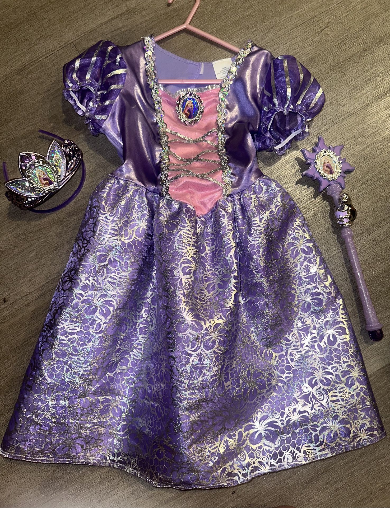 Rapunzel Sparkling Purple Princess Dress with Accessories