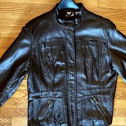 Chico’s Genuine Leather Jacket