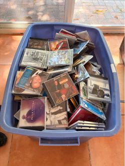 5 tubs filled with CD’s