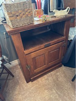 White Clad oak TV stand entertainment center