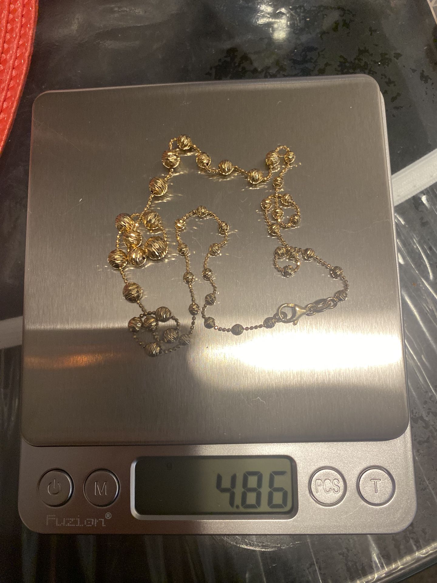 14K Gold Beaded Chain Necklace – Helzberg Diamonds (18”, 4.86 g)