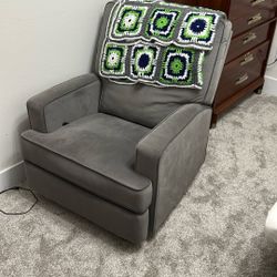 Grey Fabric Rocking chair