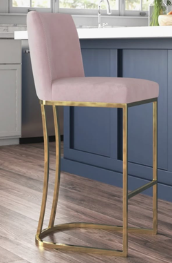 Wayfair Pink & Gold Barstools - Set of 2