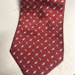Prescott Bay neck tie, stain resistant 100% silk, red