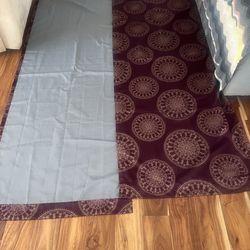 Window panels burgundy