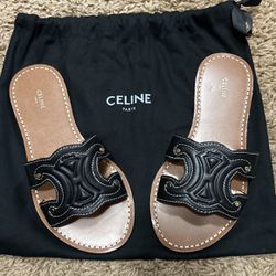 Brand New Celine Sandals Black Size 37 - US 7-7.5