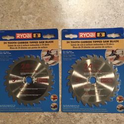 Two Ryobi 5” Laminate Flooring Saw Blades