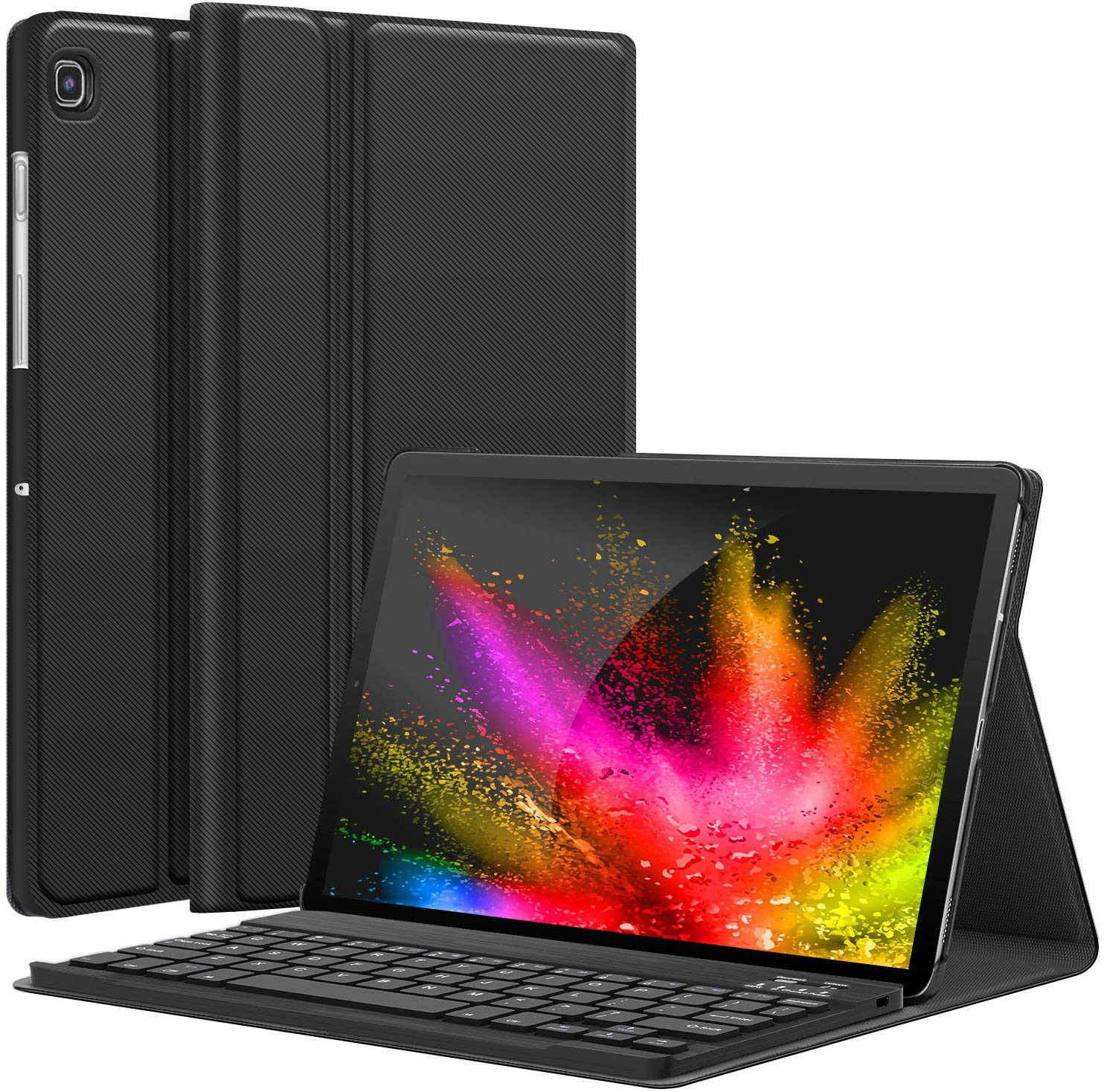 Galaxy Tab S5e Case with Keyboard 2019 - T720 T725, PU Leather Flip Stand Case