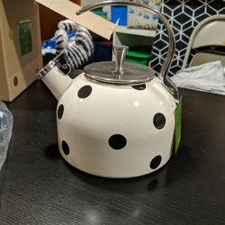 Kate Spade Black Polka Dot Kettle 