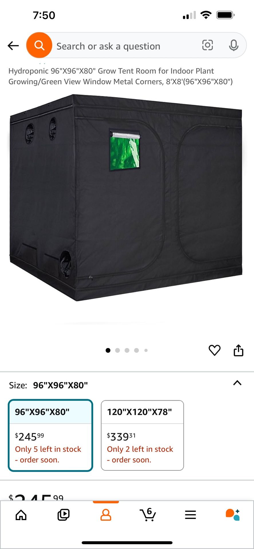 Hydroponic Grow Tent , Amazon, New!