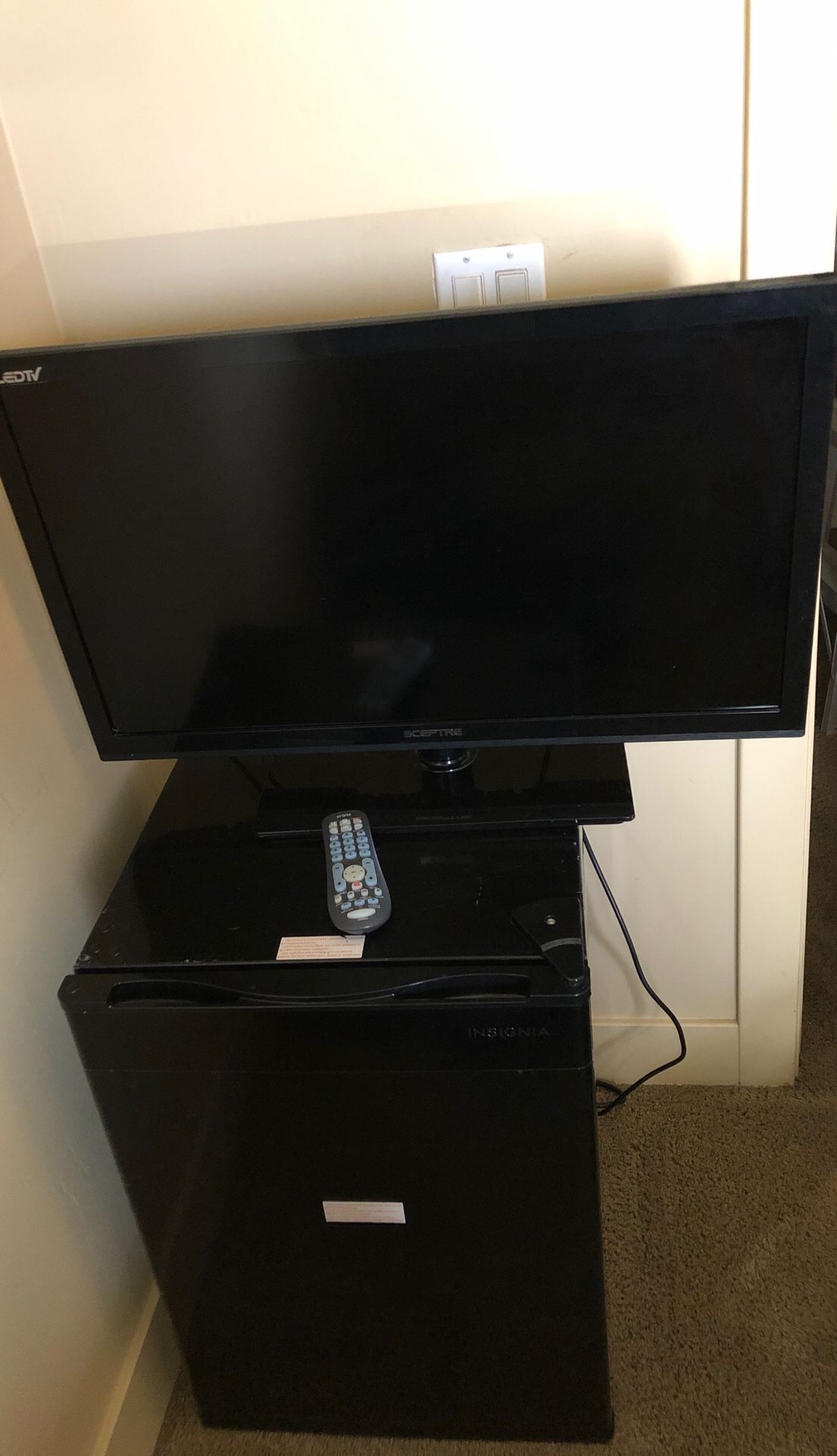 Fridge and TV package deal, 32 inch monitor